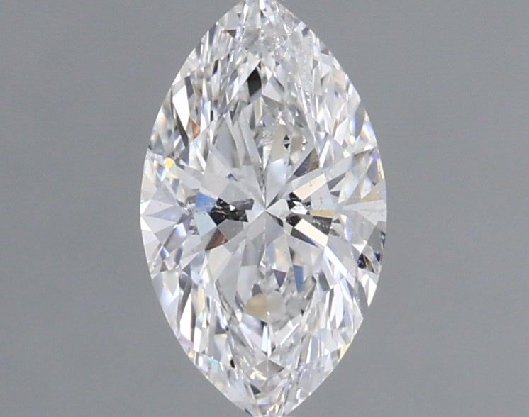 0.5-carat marquise diamond with D color, Good cut, and SI2 clarity.