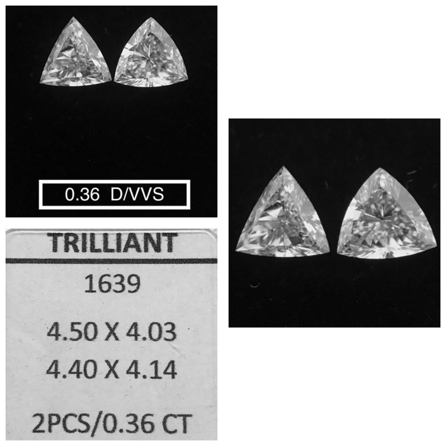 Prírodný diamant trillion,...